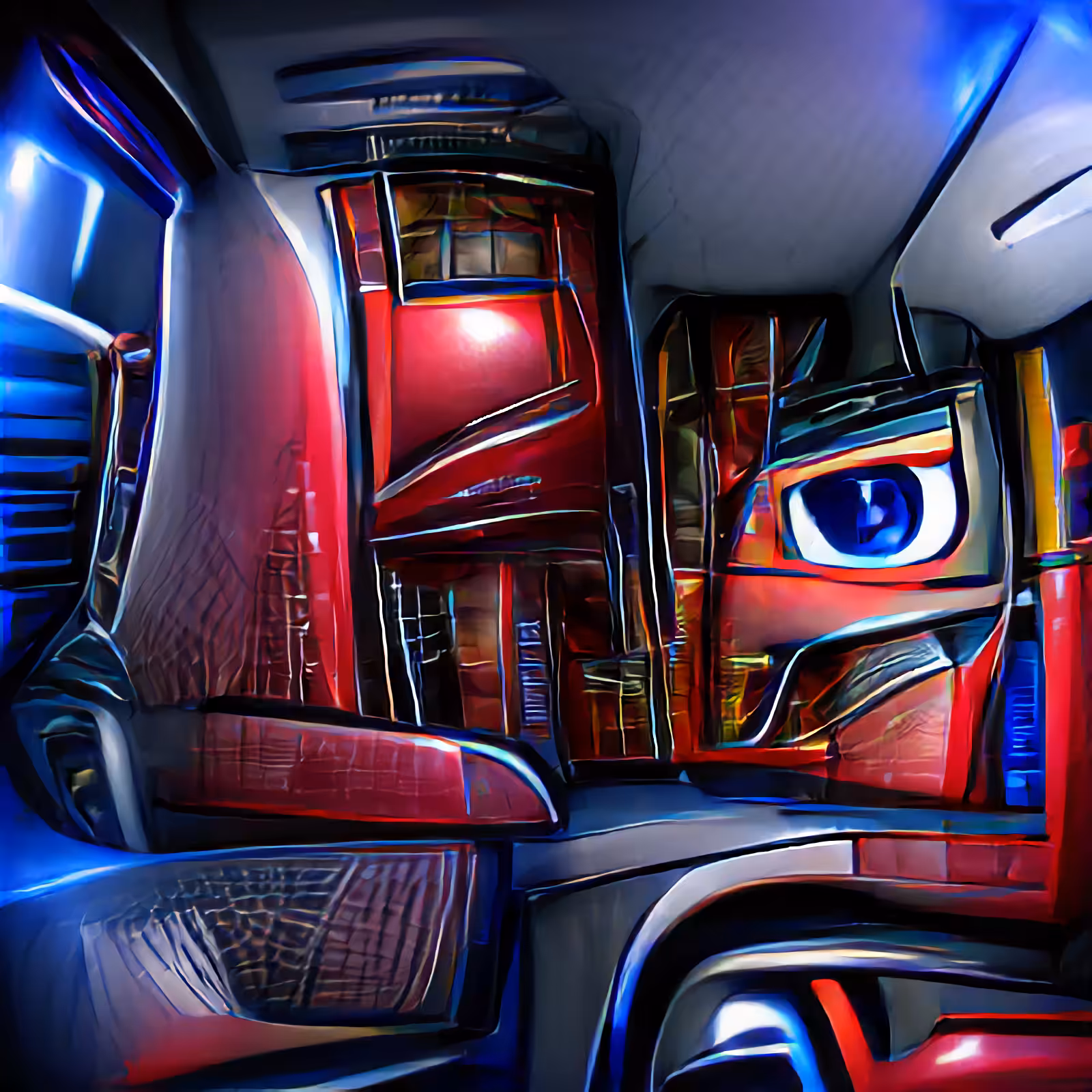 12. Inside the Optimus Prime Head Cabin