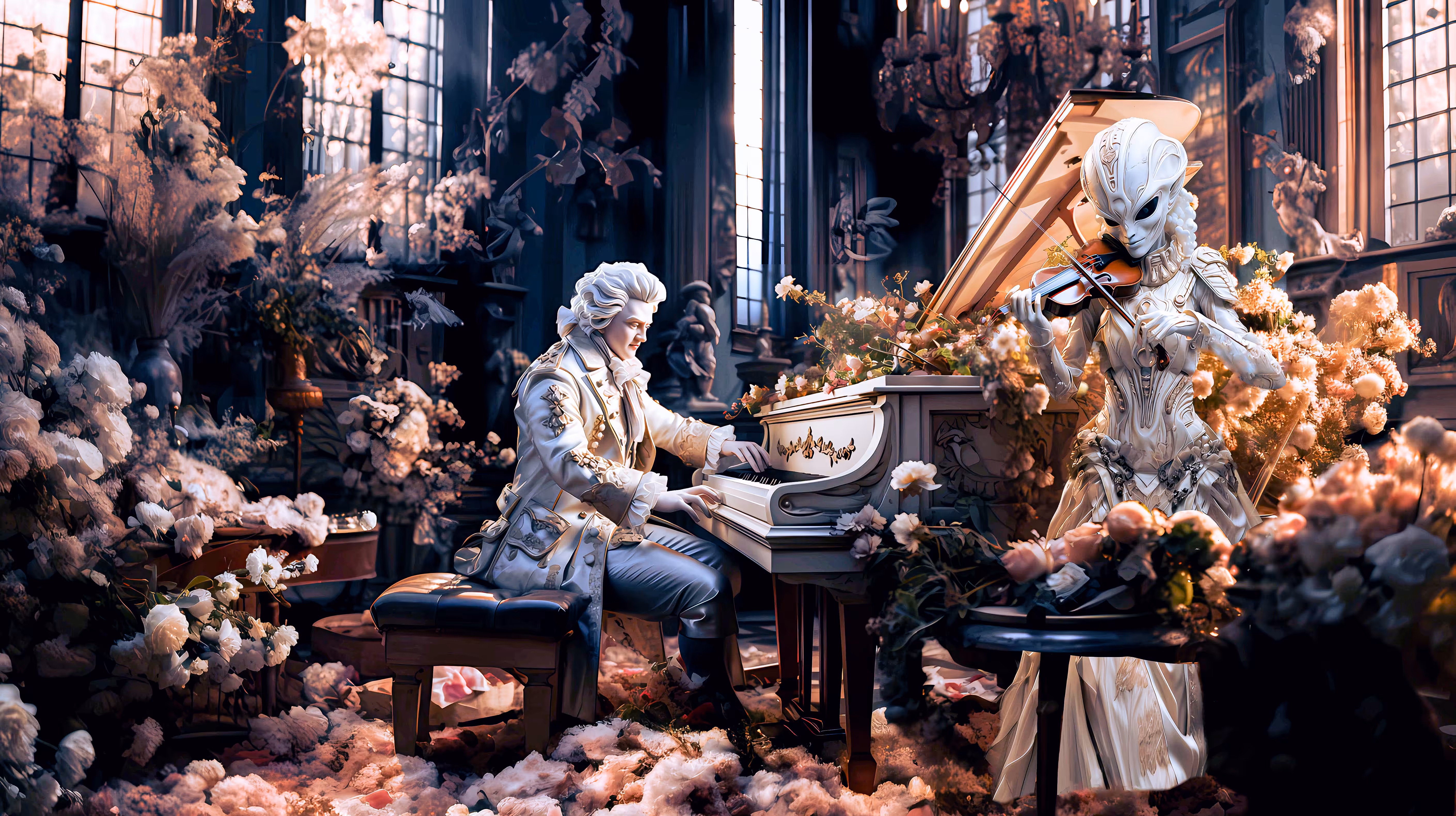Mozart And A Visitor