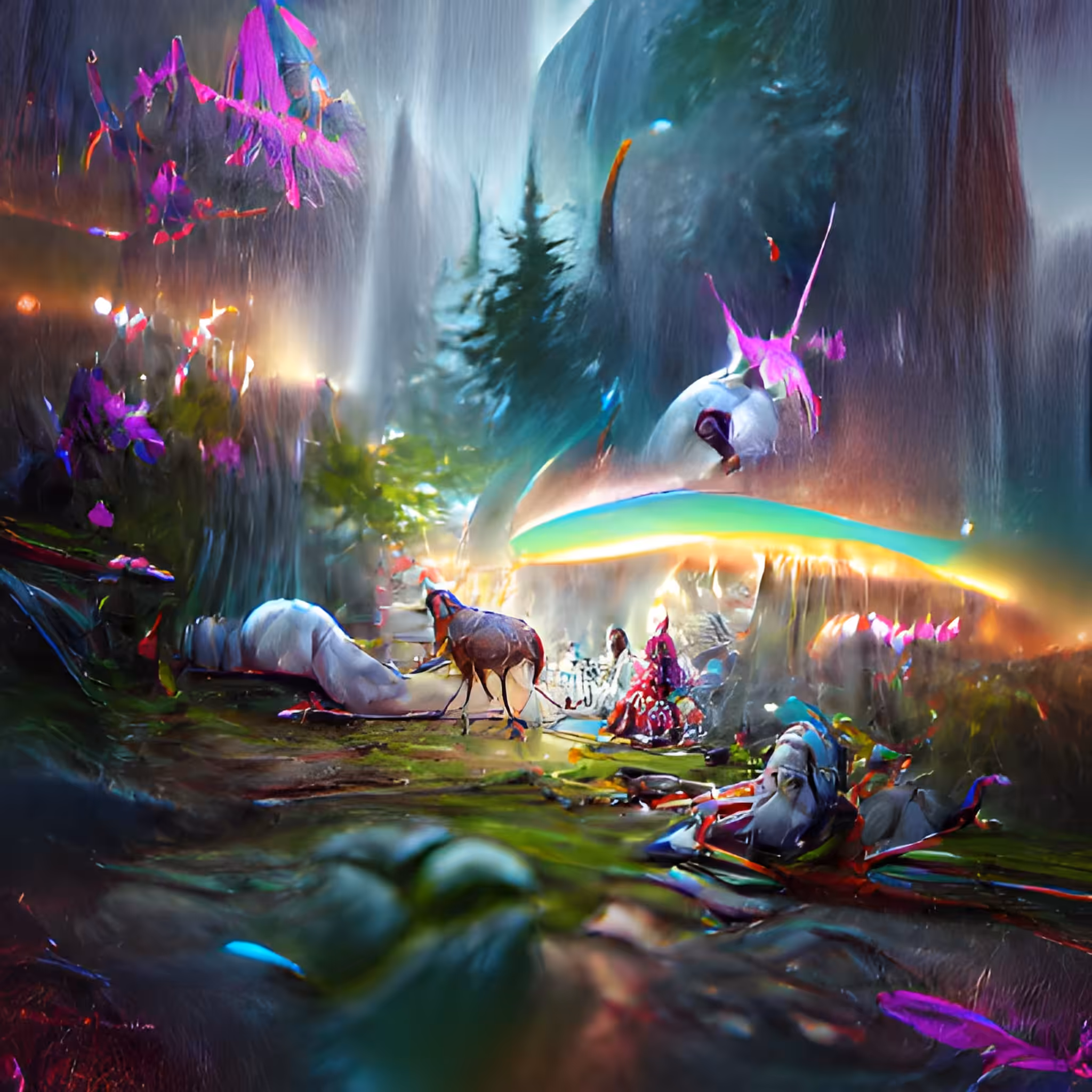 Happy fallen creatures