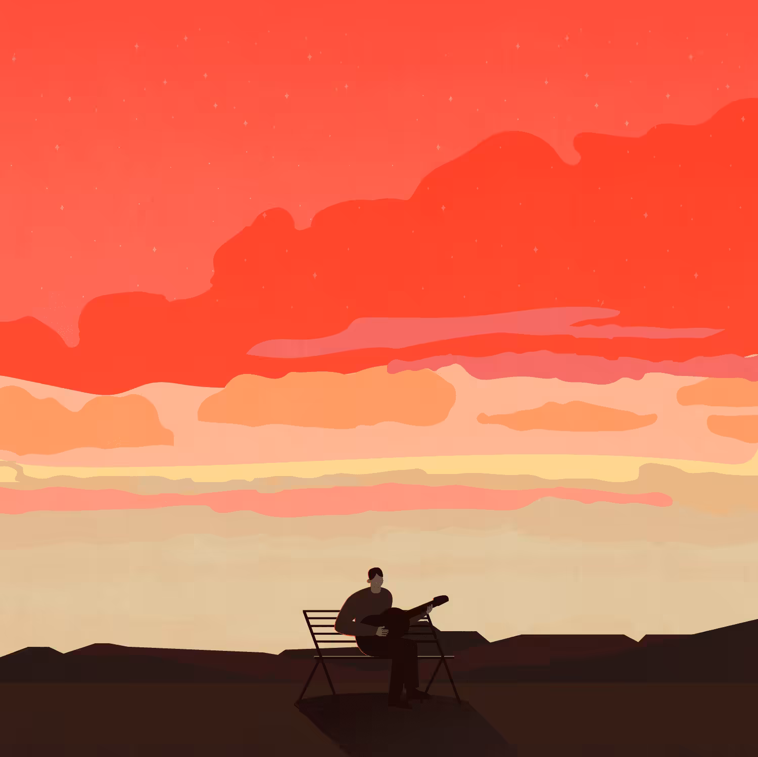 Sunset and music