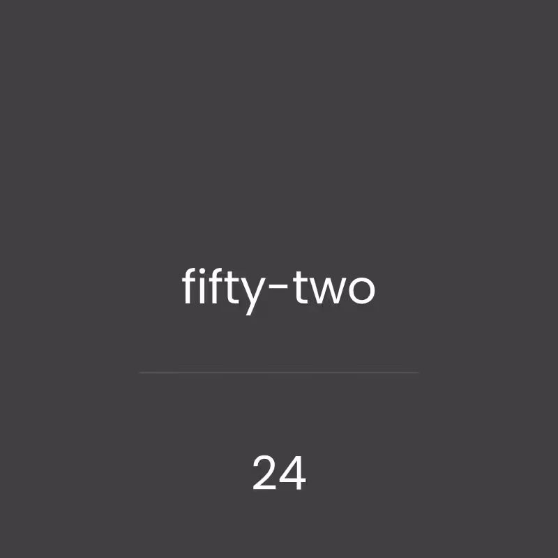 aoon - alphabetical order of numbers #24