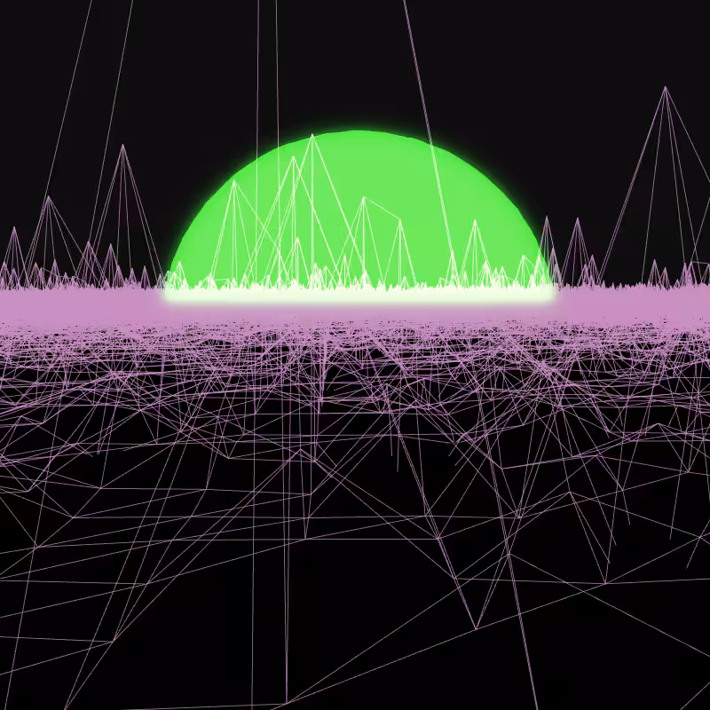 Generative Retrowave Field #83