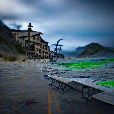 Sinister Beach Ghost Town