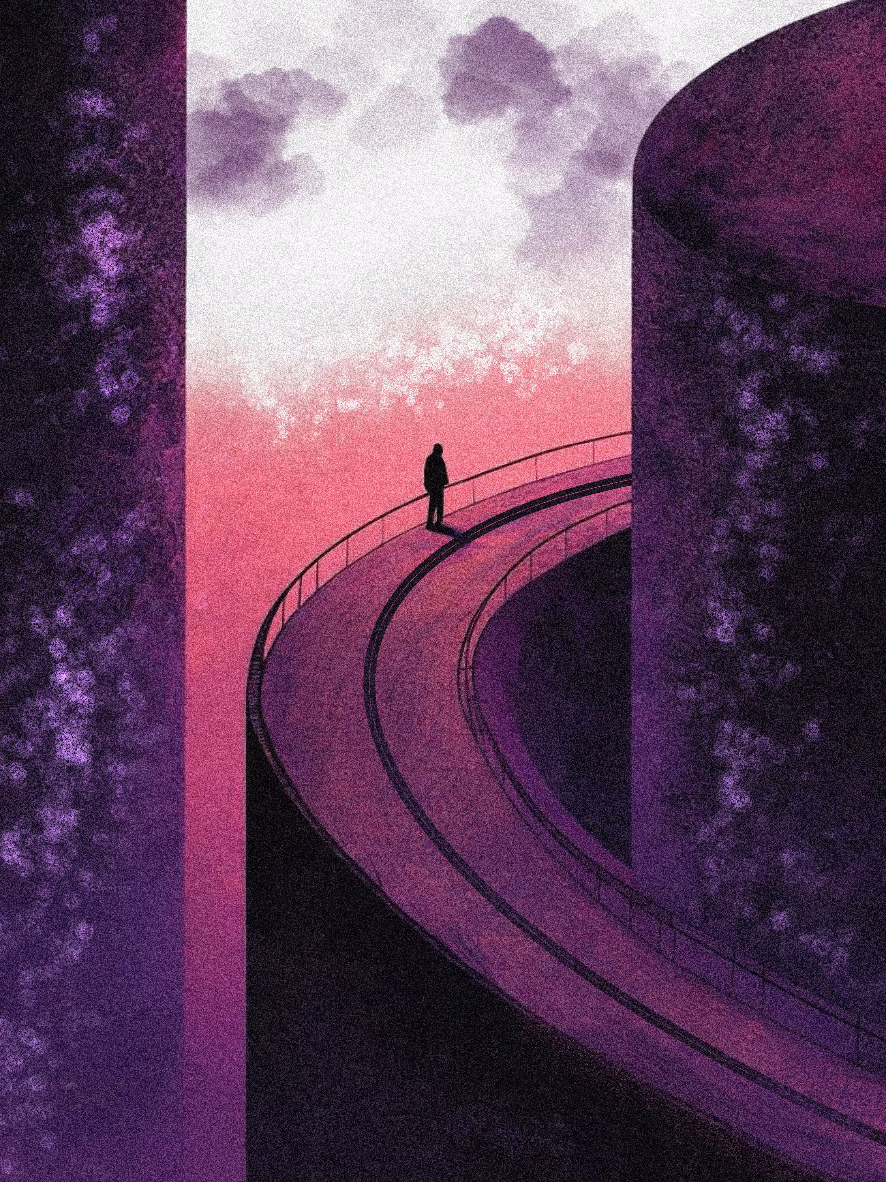 Solitude on the edge of infinity