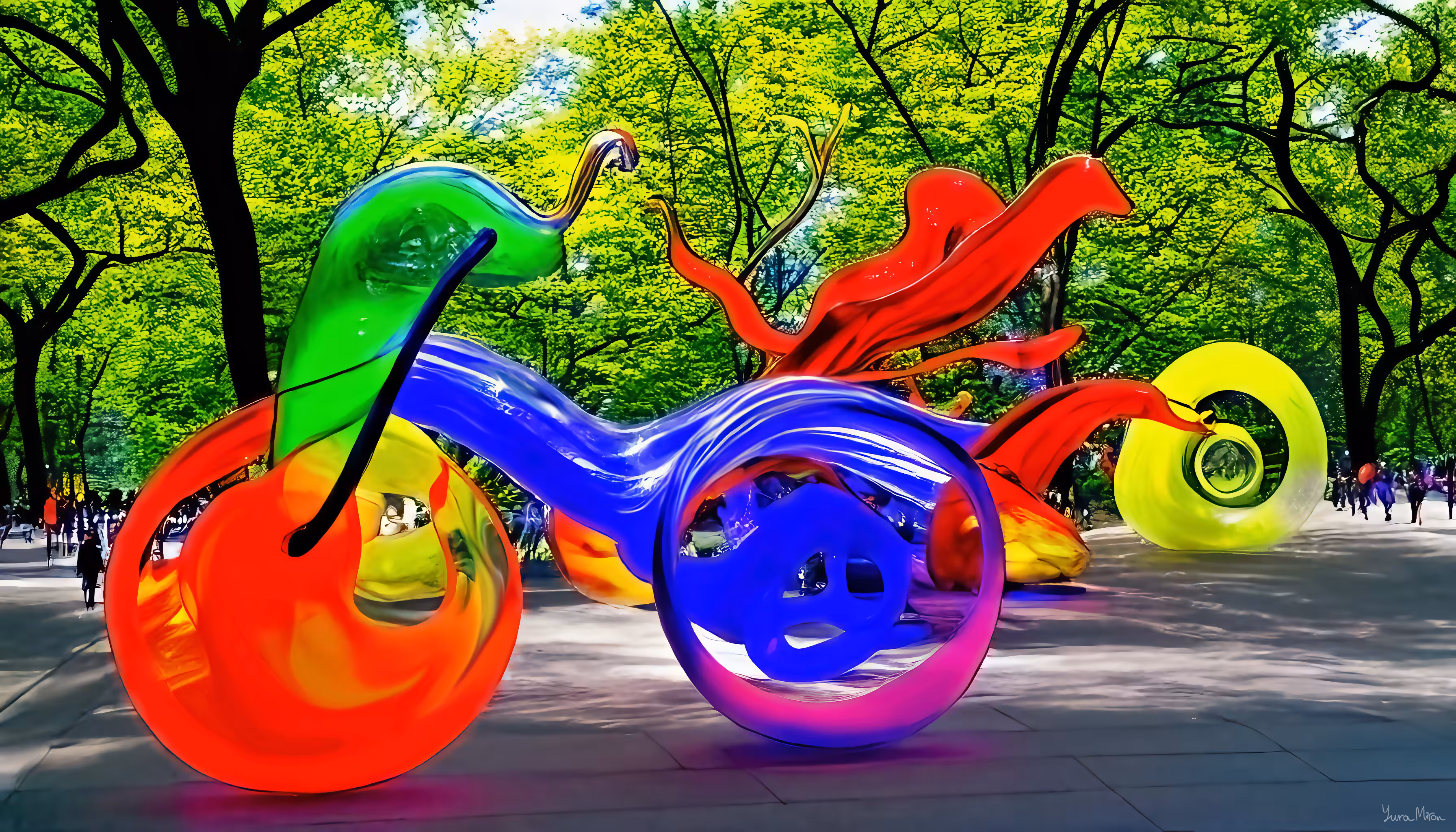 Cycling in NYC/// Glass blown installation #2