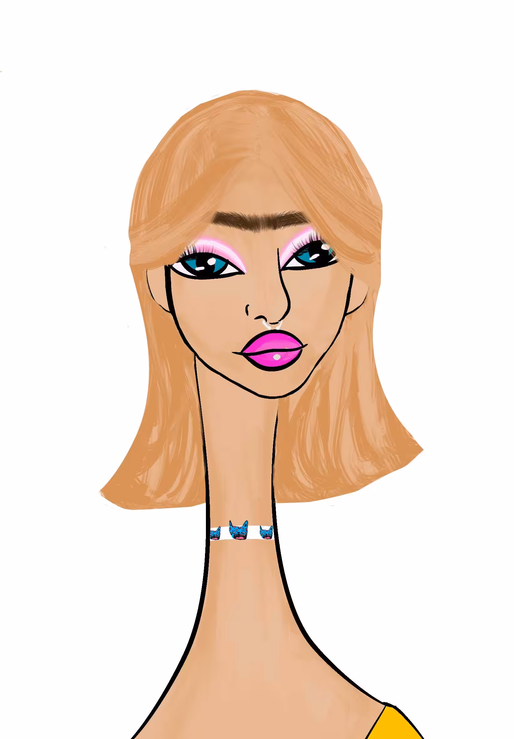 Long Neckie Lady #1454