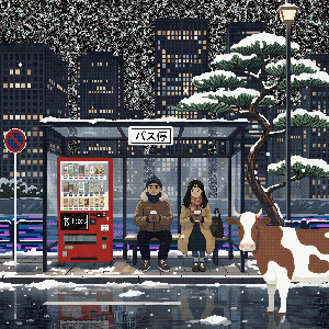 Two Hearts at the Bus Stop