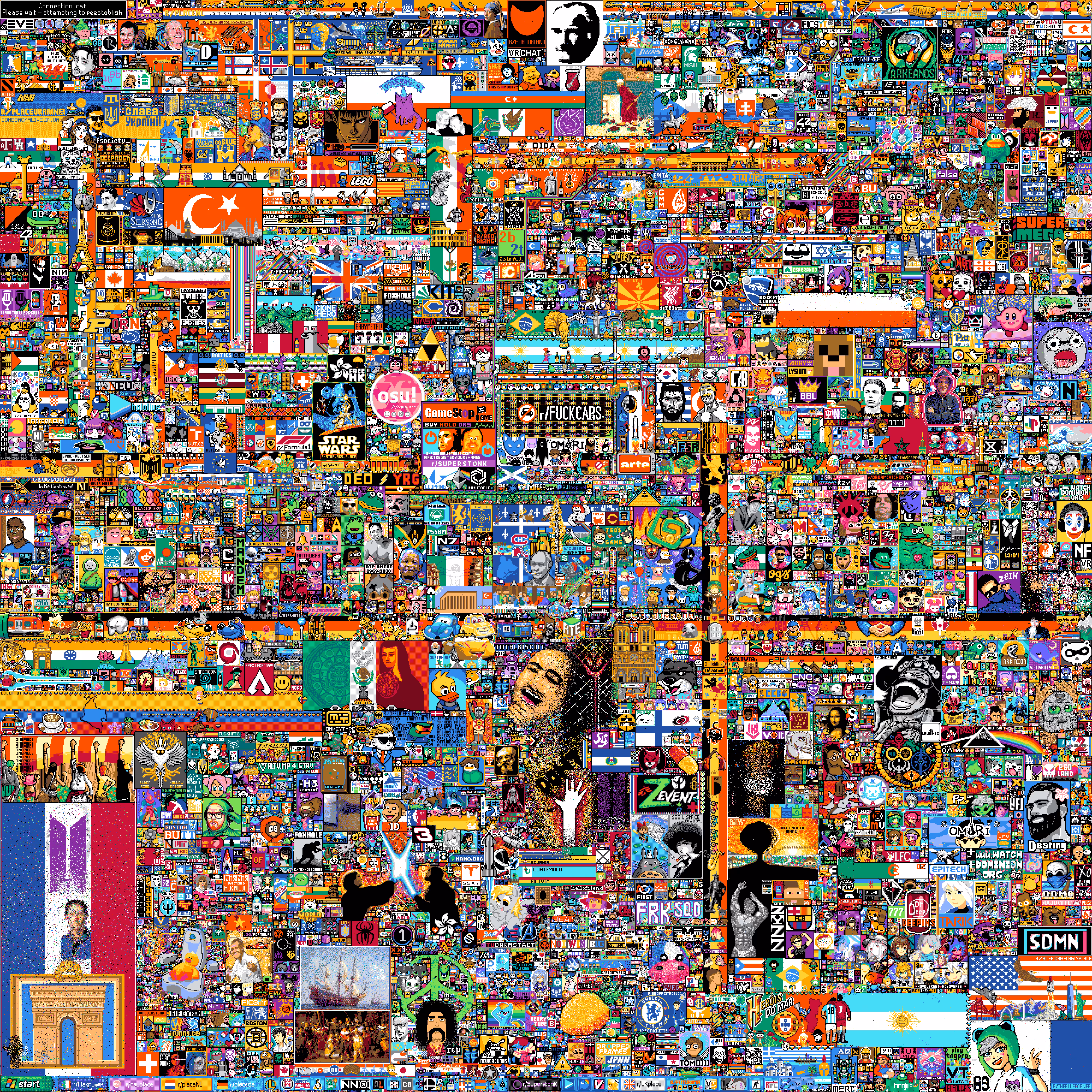 Reddit Place Contest Pixelart