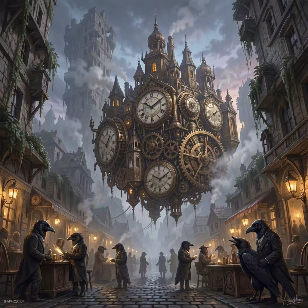 NightCafe Creations: Raven City 1
