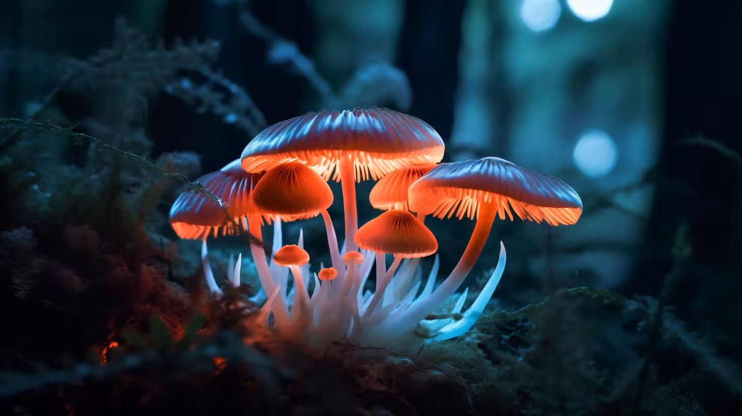 001 - Red Bioluminescent Fungus