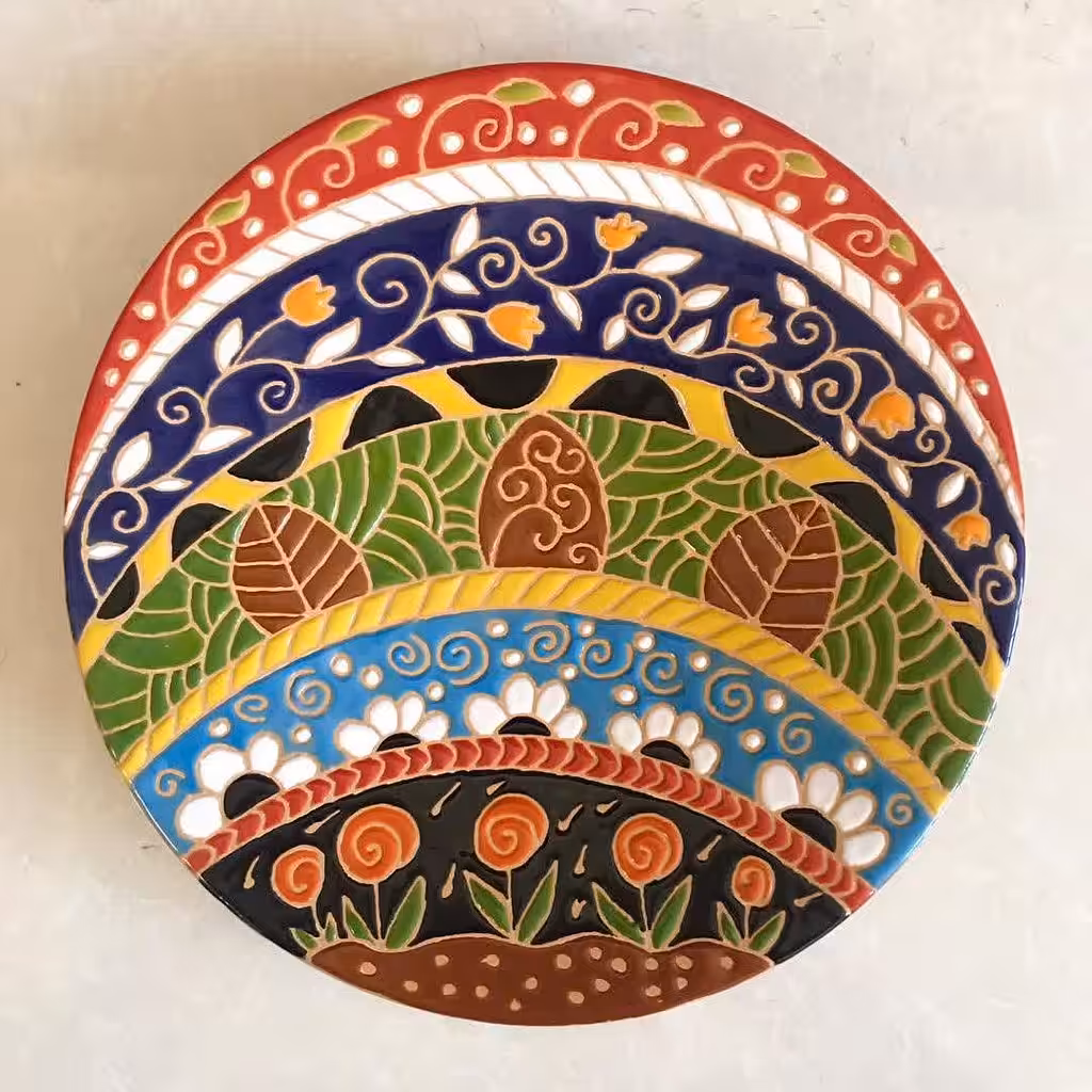 Minakary-Plate leaves and flowers