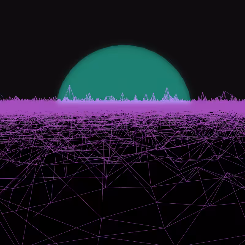 Generative Retrowave Field #25