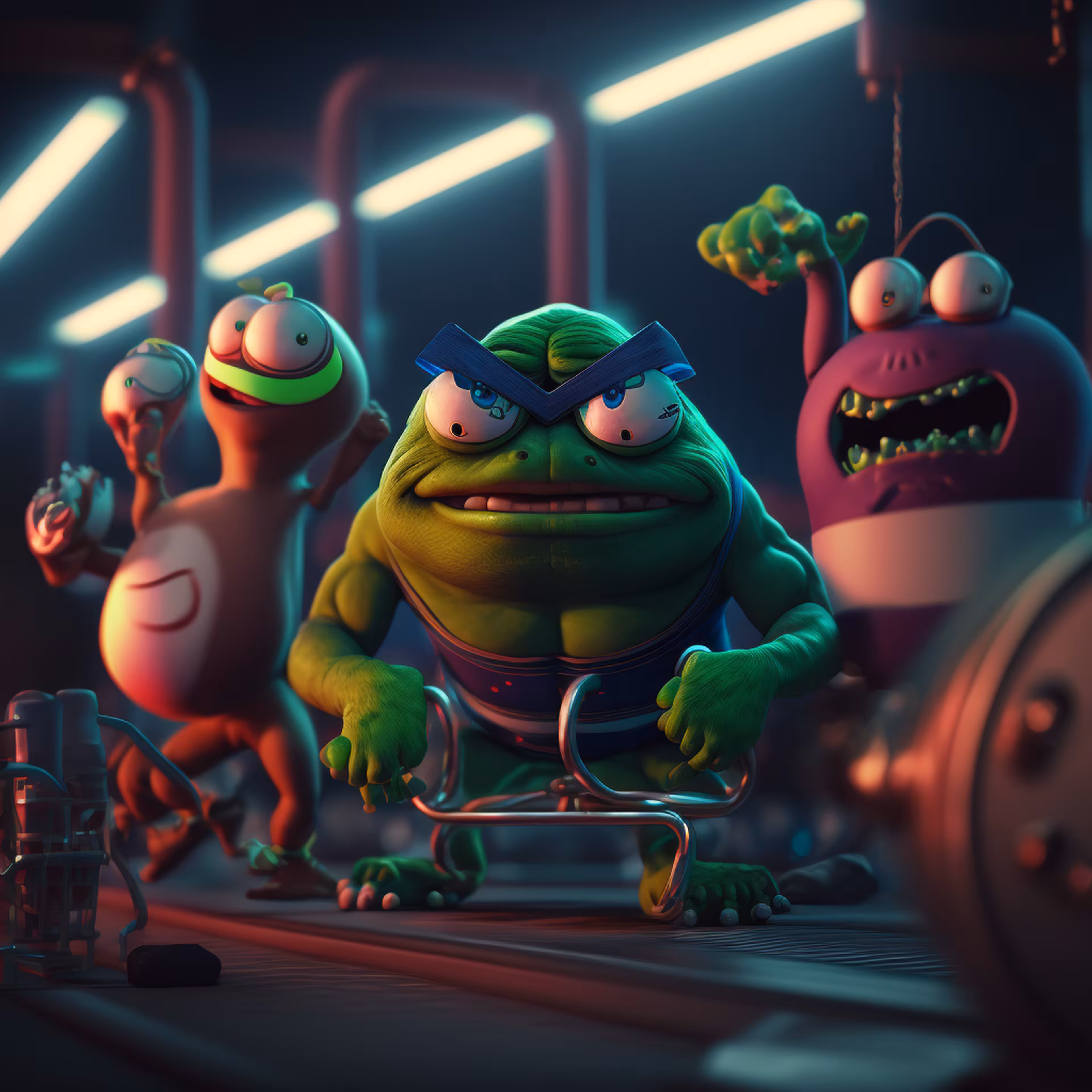Pepe's World: Pepe gym time fellas yeah