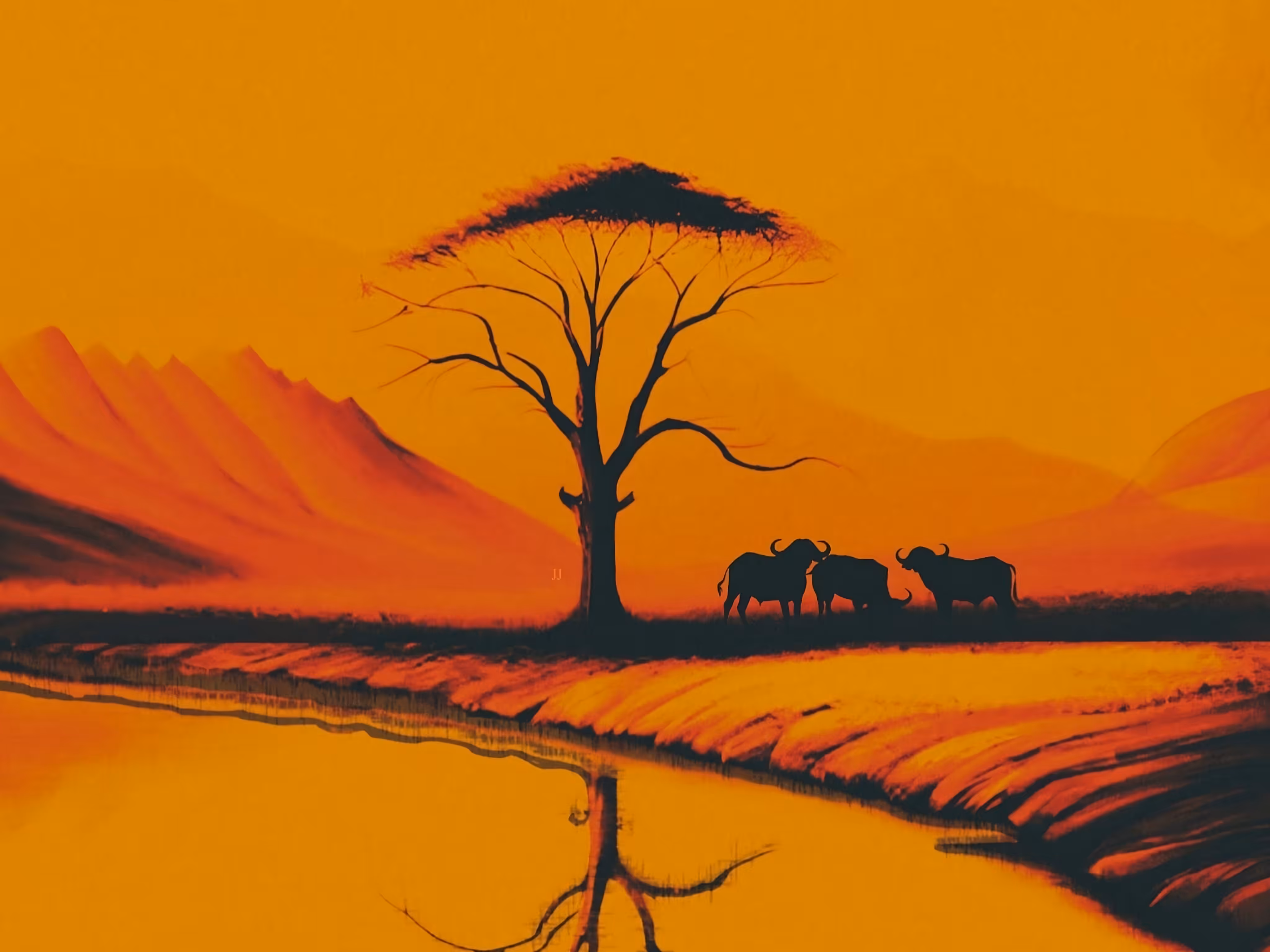Buffaloes of the African Savanna 