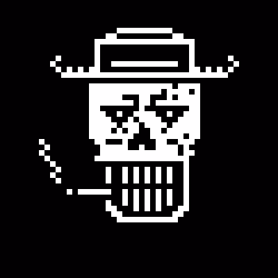 Skull in the fedora hat