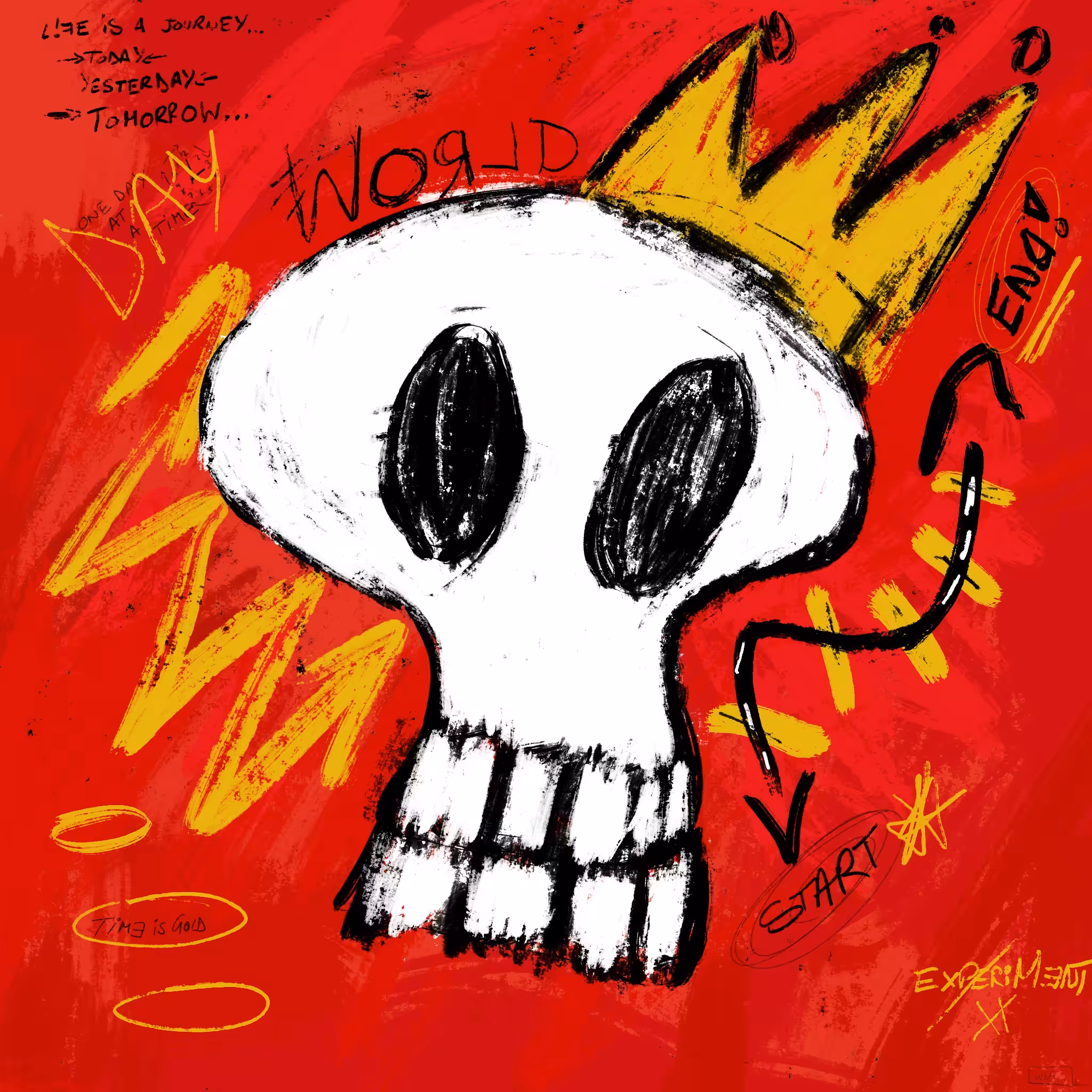 "Life Is A Journey - One Day At A Time" - Skull Squiat WSA
