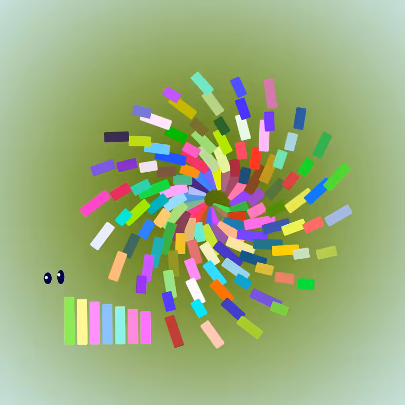 Colored snails #8/18. Caracoles de Colores
