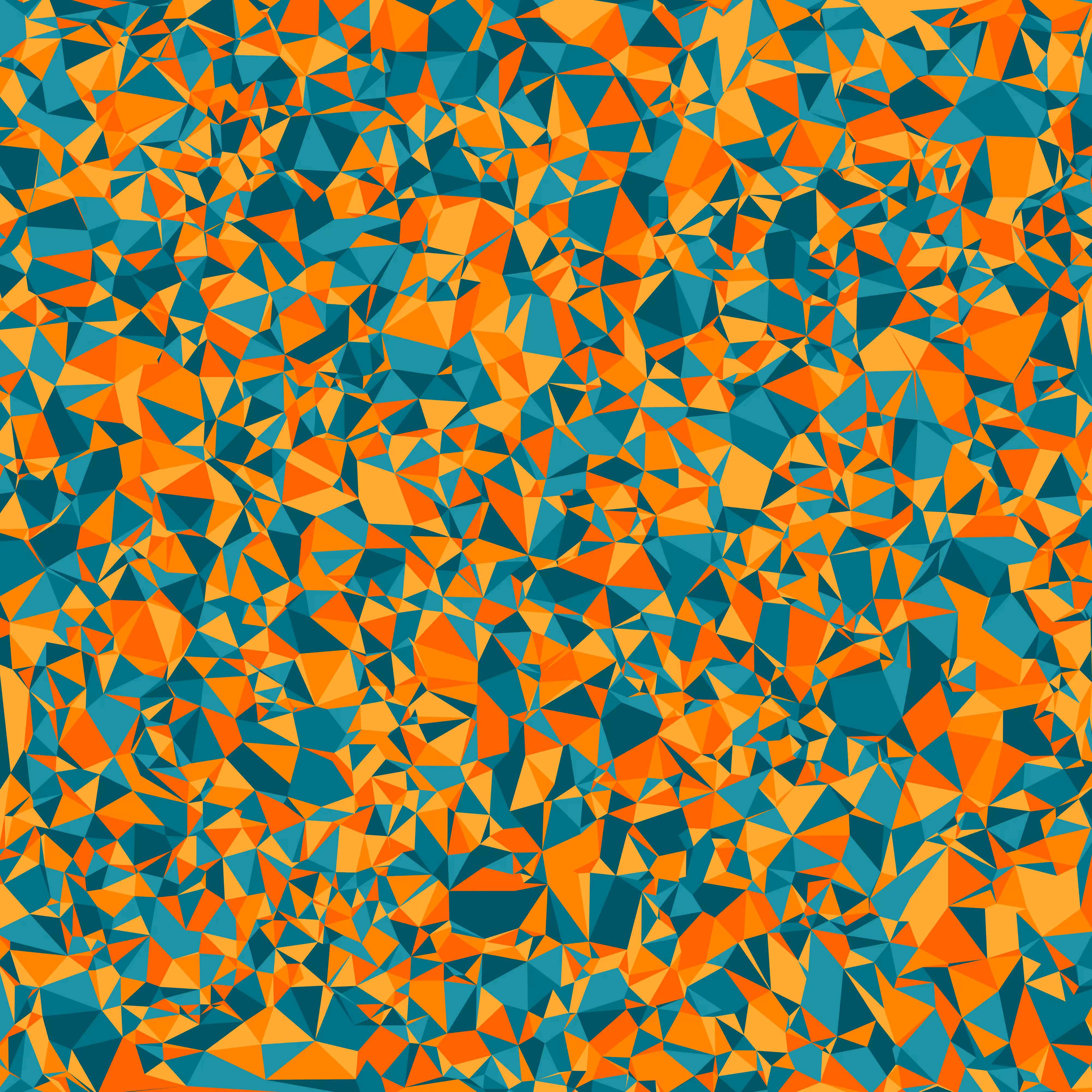 Delaunay - Teal and Orange