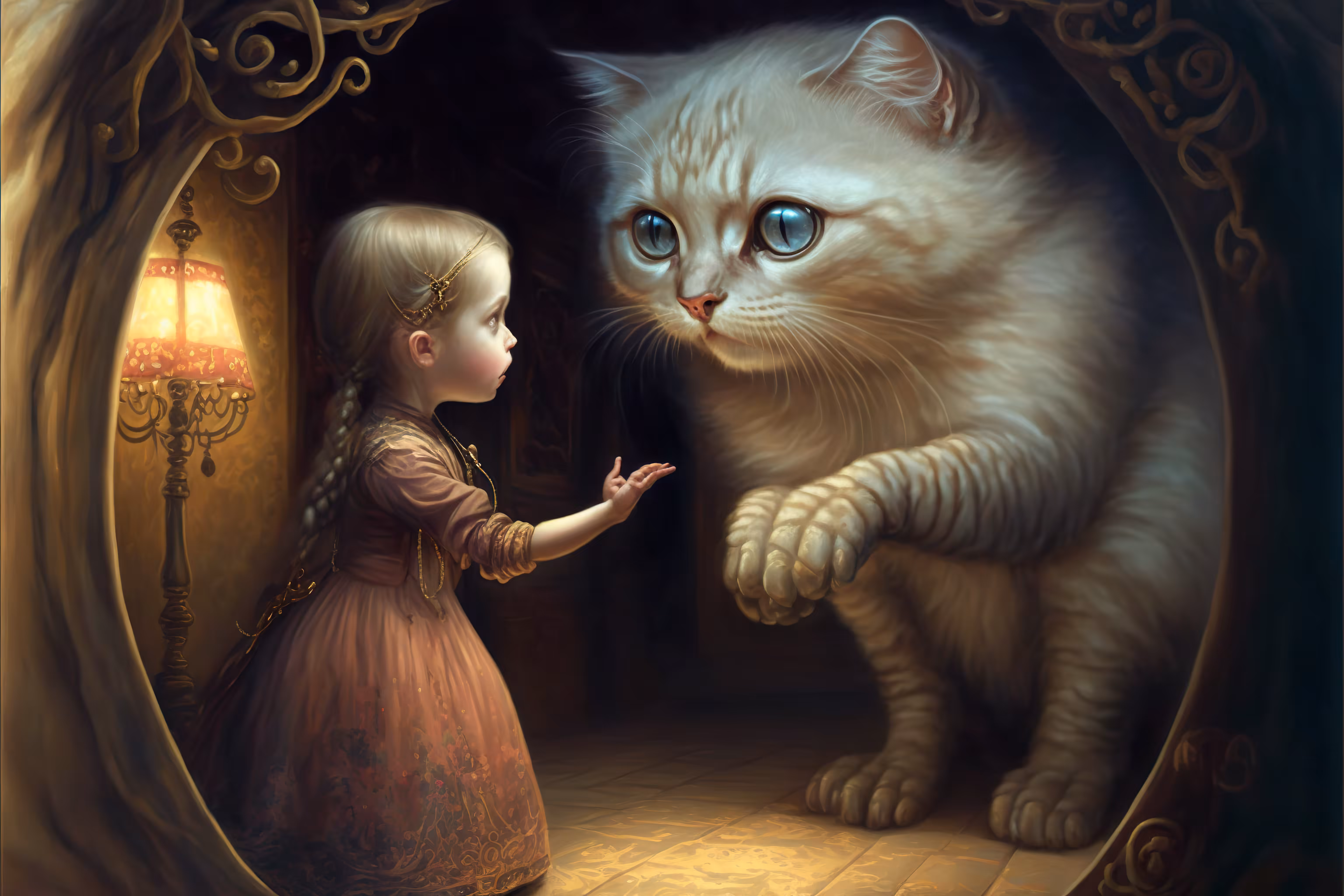 Sophia and the Giant White Cat #50/100