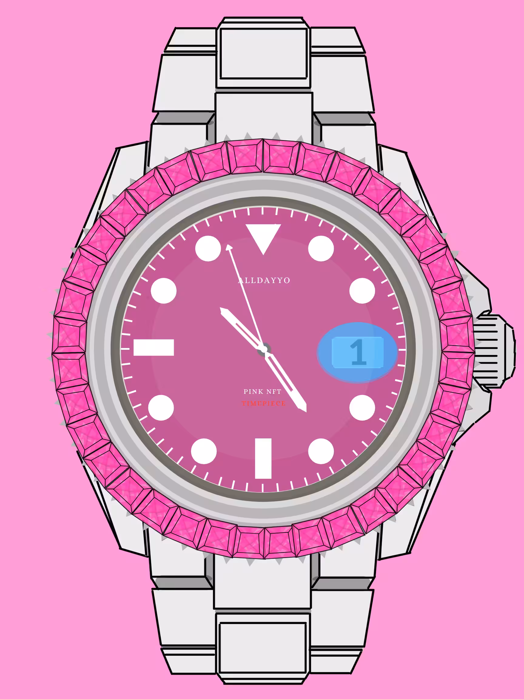 Alldayyo Pink Timepiece