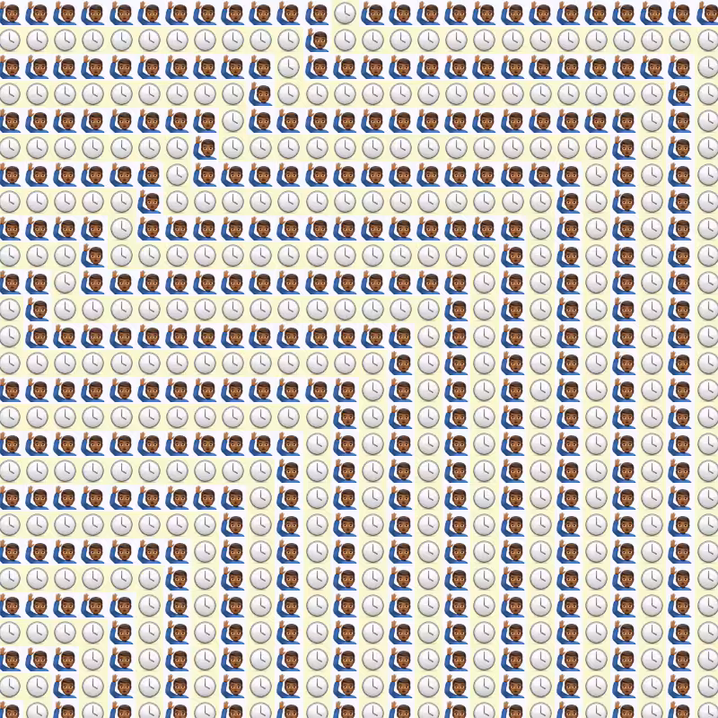 Elementary Cellular Emoji Automata #100