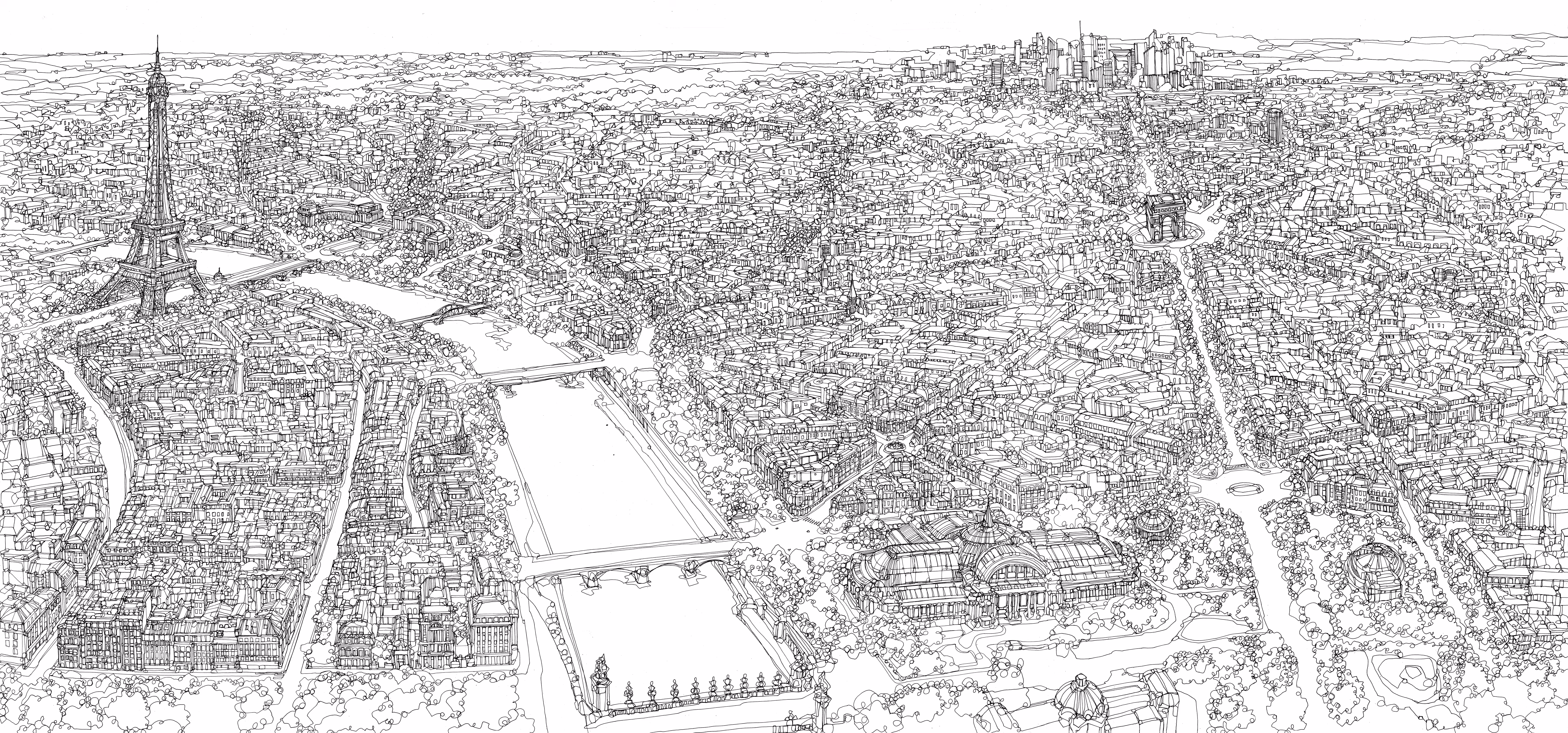 Paris Aerial Panoramic