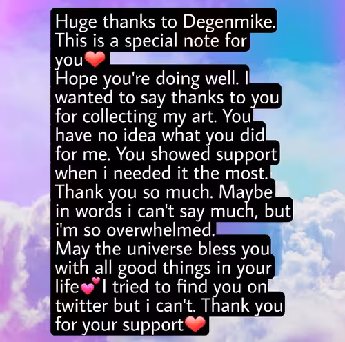 Thanks notes: Thanks to Degenmike