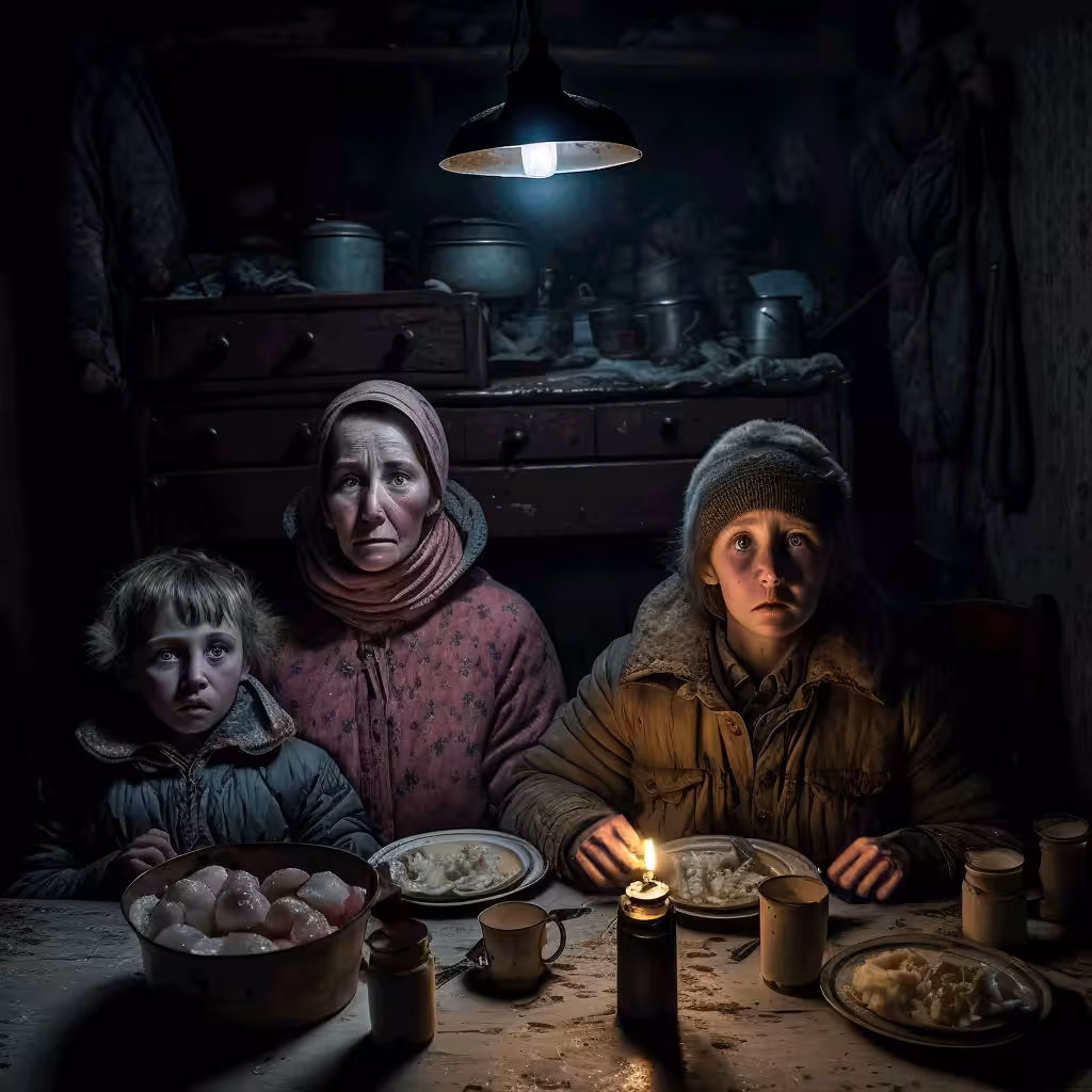 ‘There are no lights, it’s scary’: a family prepares for winter in eastern Ukraine
