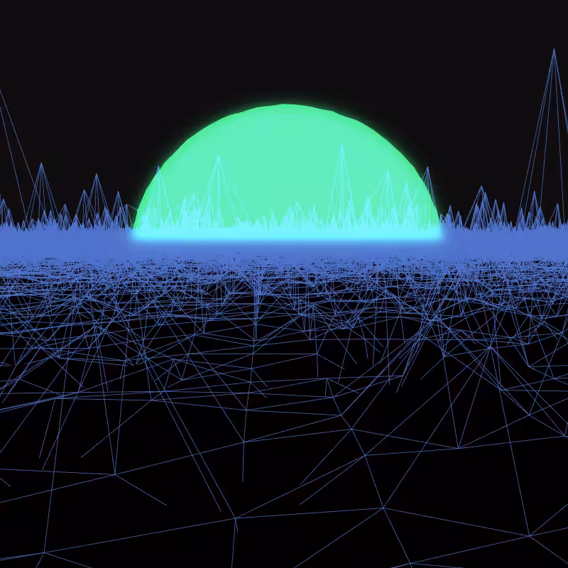Generative Retrowave Field #68
