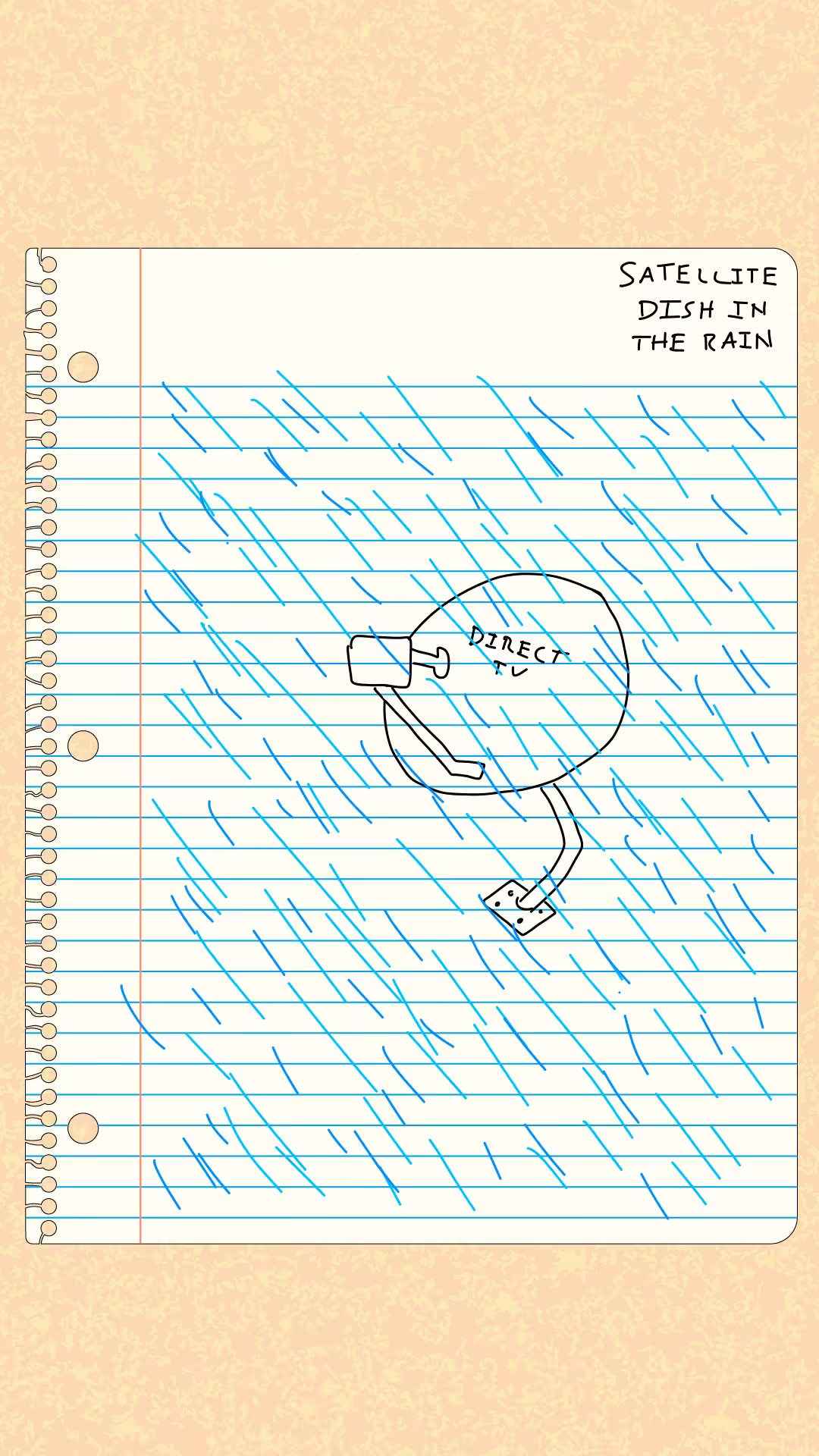 satellite dish in the rain
