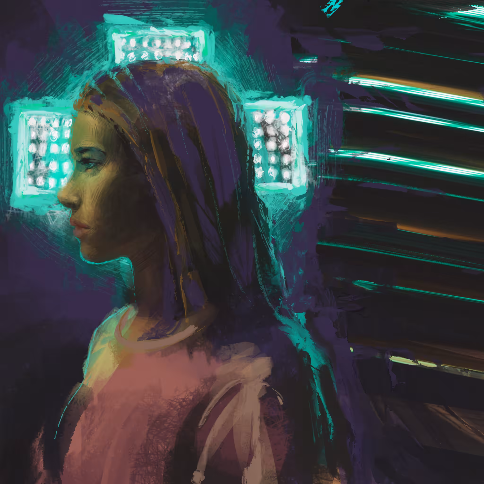 Behind the blind