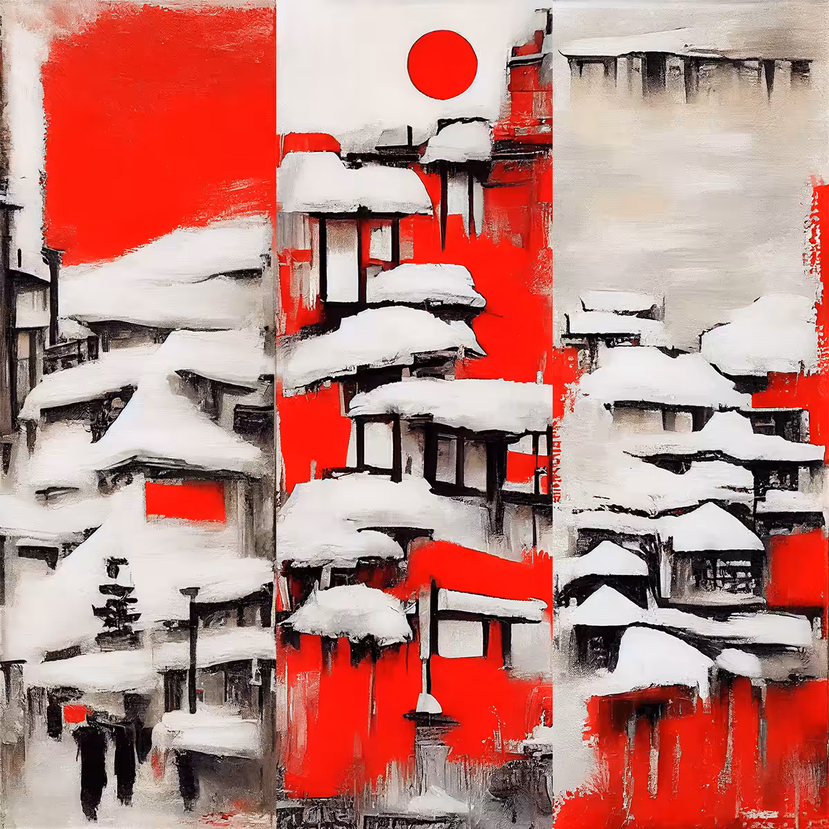 AI Japanese City in Winter #1