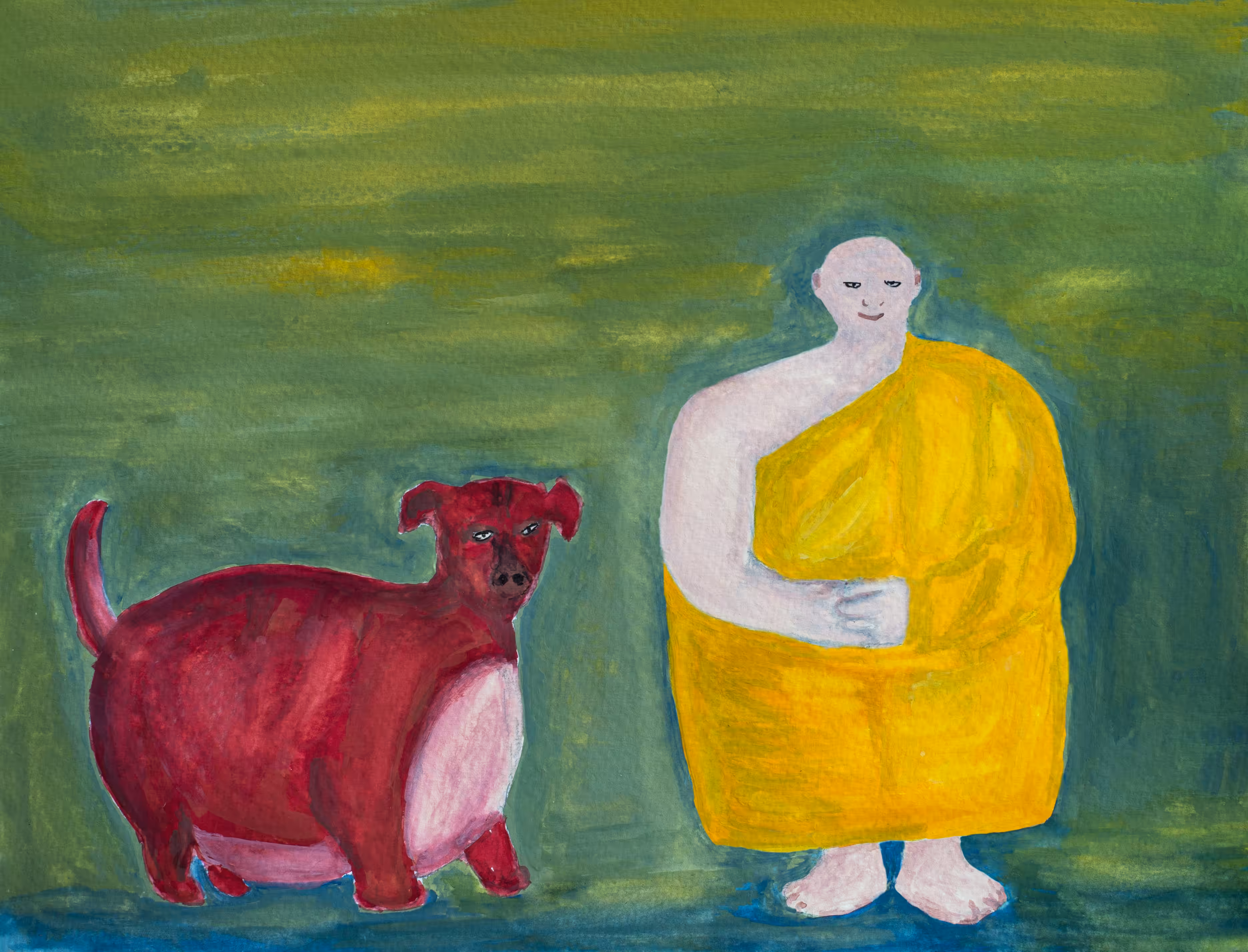 Monk and dog