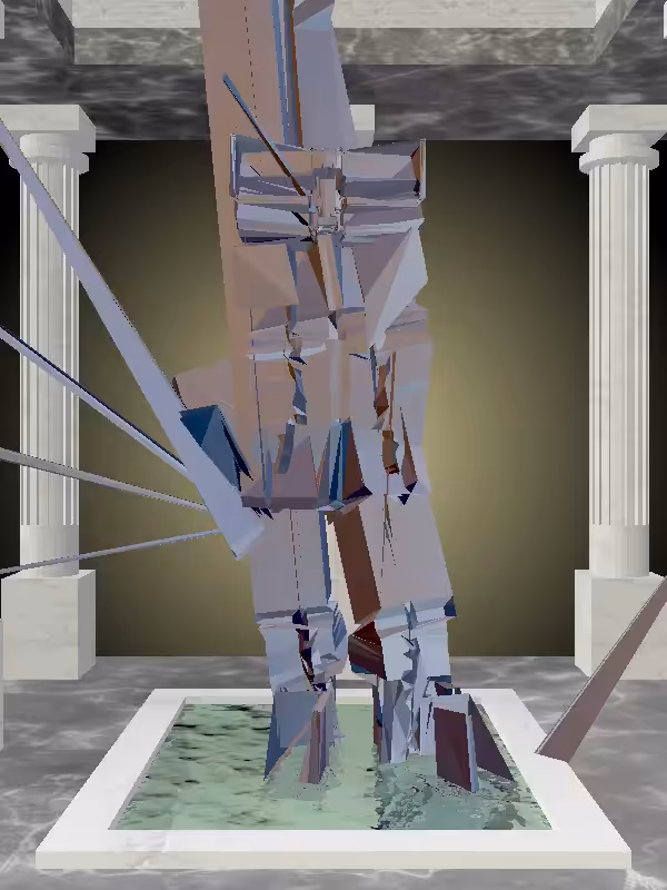 HeavenComputer: The Fragmented Threatening Stealth Dark Blue Woman #865