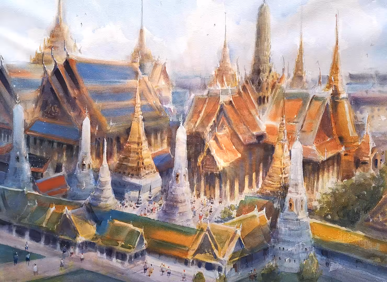 The angel view of the Grand Palace Complex