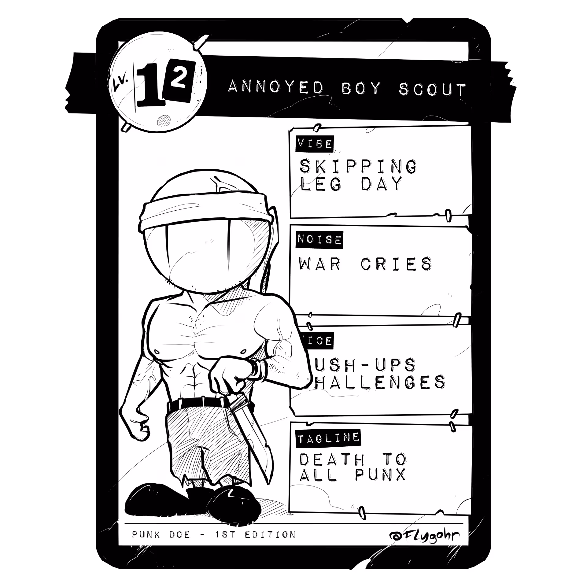 ANNOYED BOY SCOUT | Original Villain Card | 1st ED.
