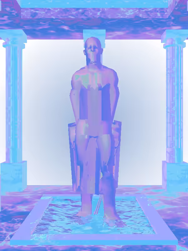HeavenComputer: The Phone Calling Sunlit Cobalt Man #3945
