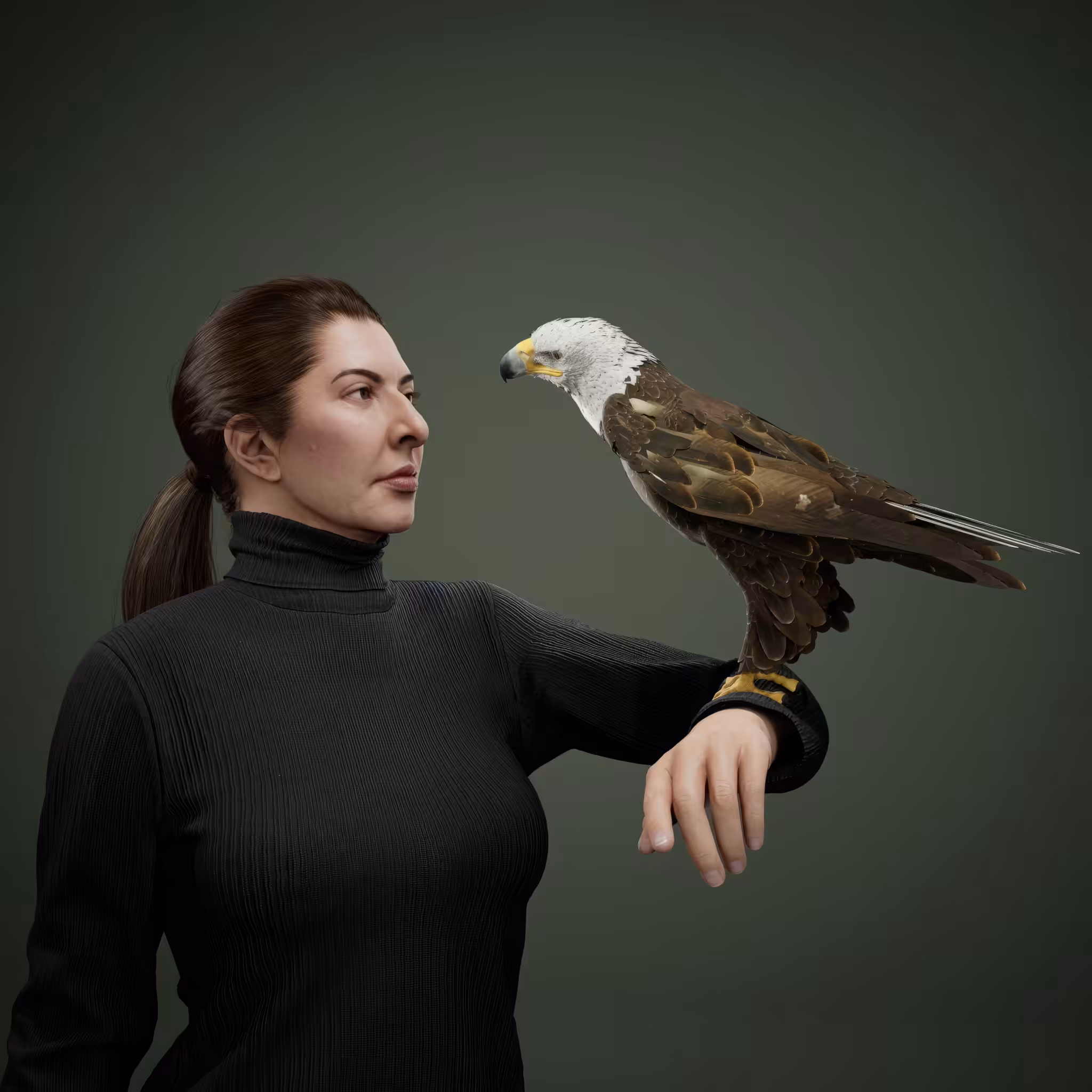 Portrait with Eagle #530