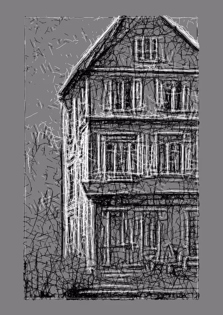 Old house (in black)