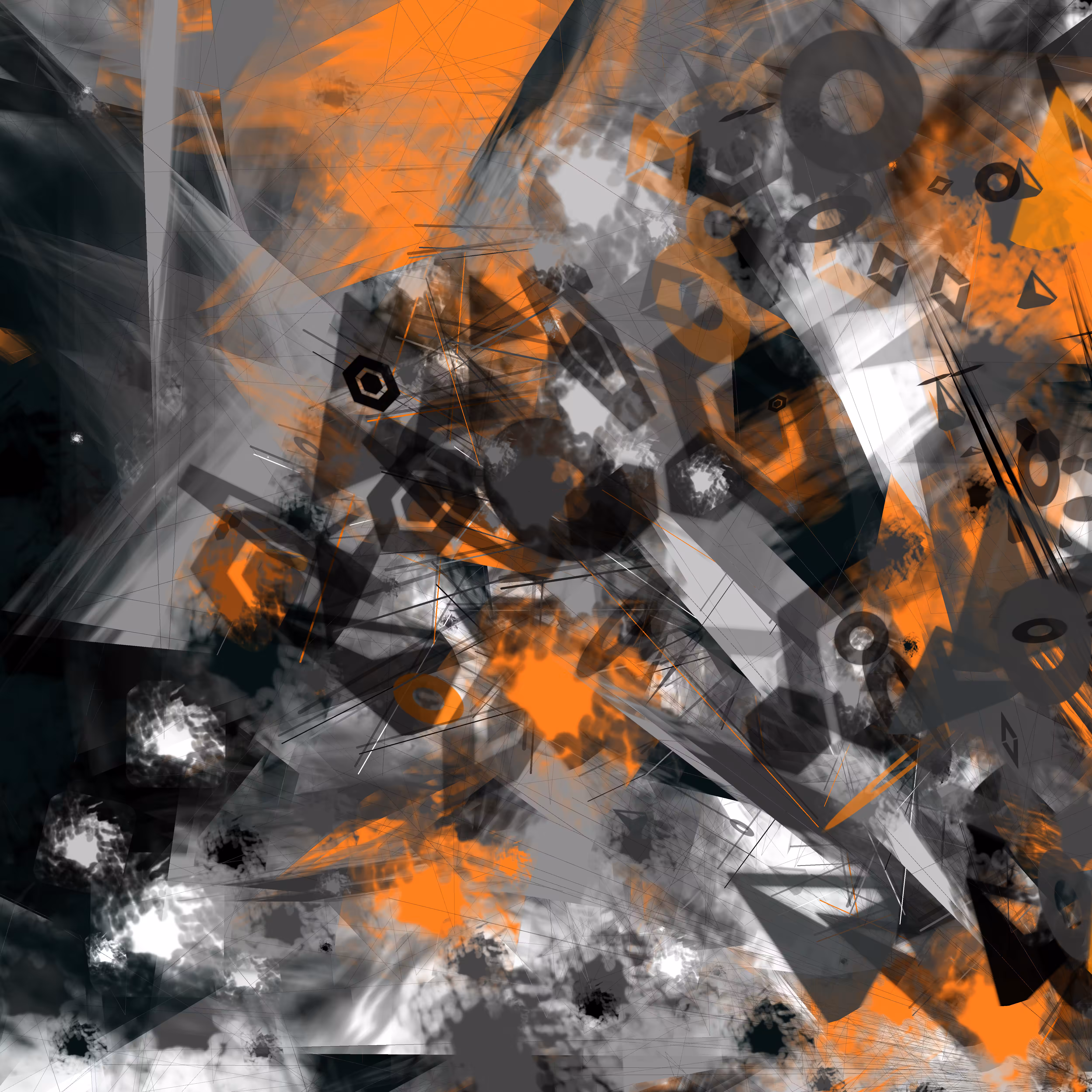 Digital Arts #NFT Card Version 1:1: Abstract Objects Generative Computer Art by P5js and ArtH2O