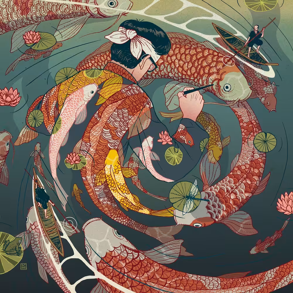 Ukiyo-e tale: The creative circle