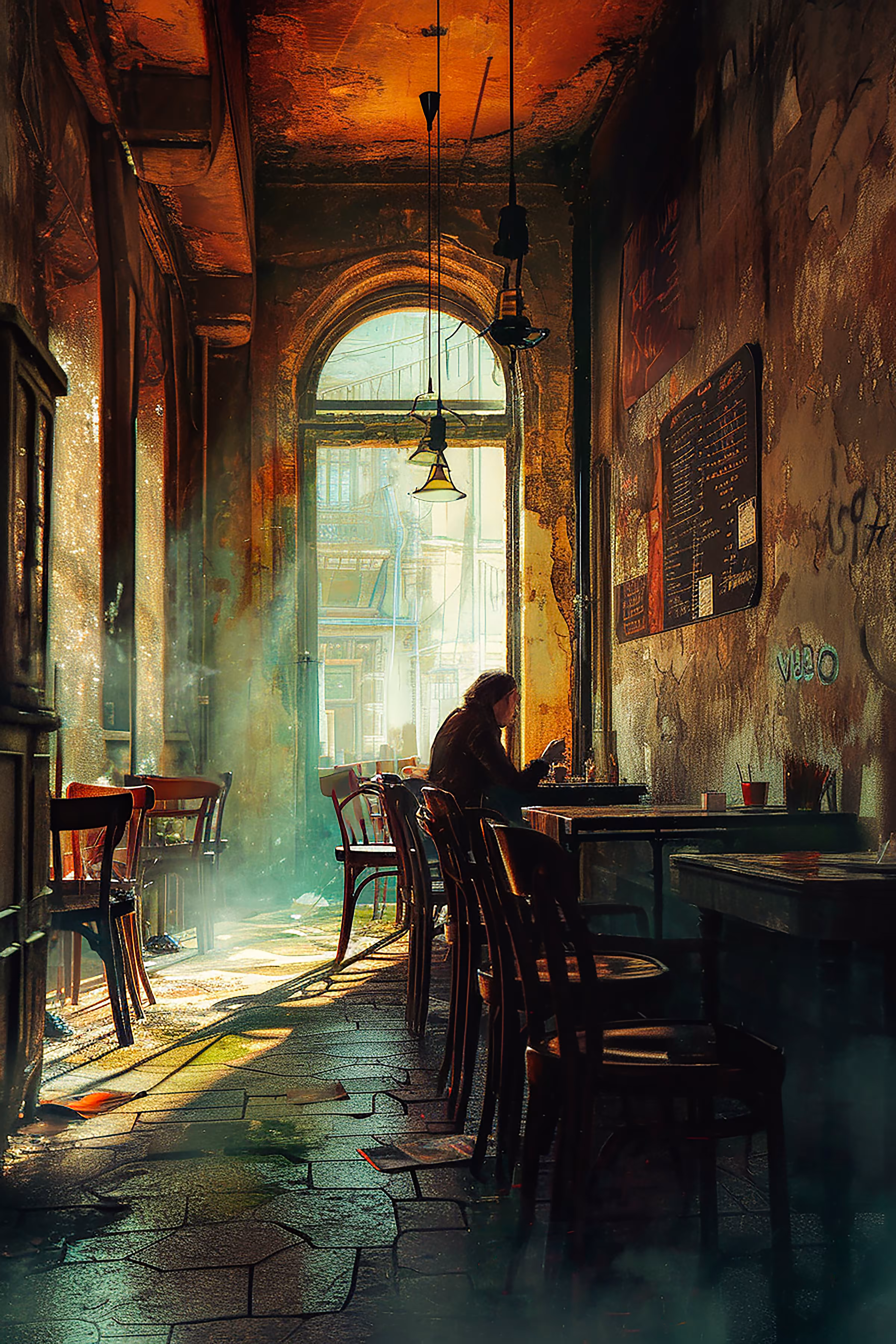 Lonely In The Rustic Cafe