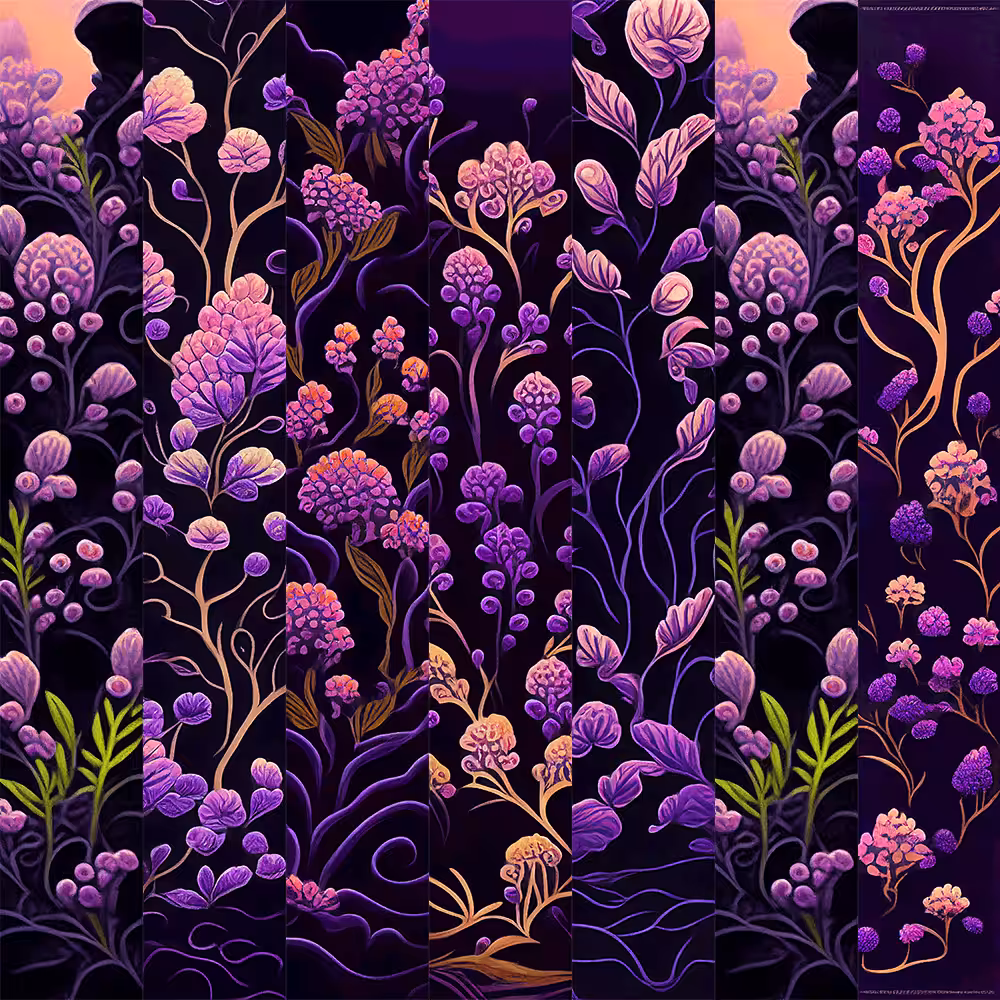 AI Purple Flowers #16