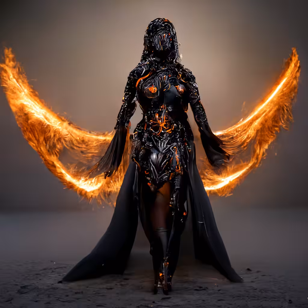 The virgin with the wings of fire