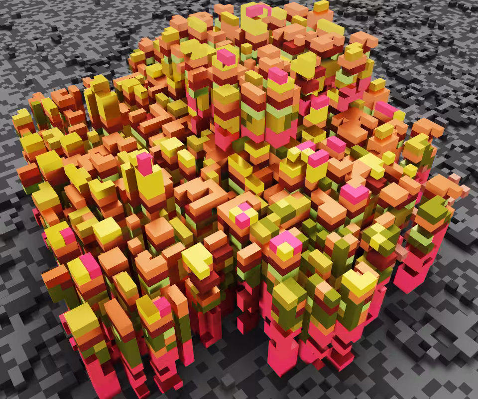 3D colorful blocks 13