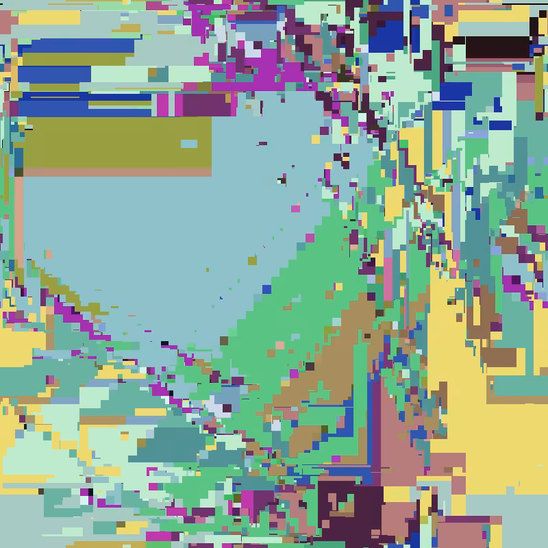 Cascade automata, pixel nature #36