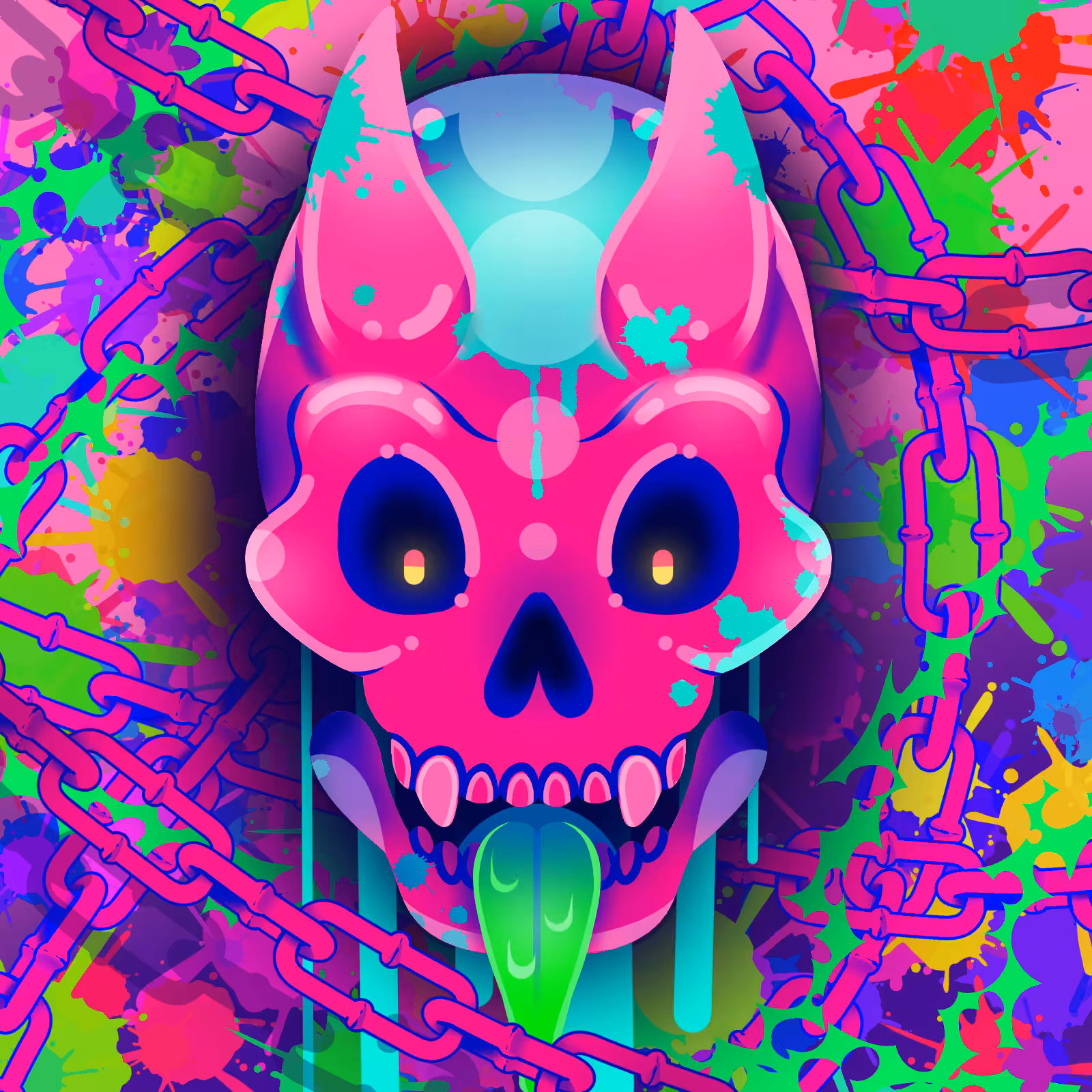 Cho's Demons: Paintball Demon Skull