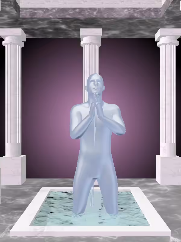 The Praying Blue Sky Man #5848