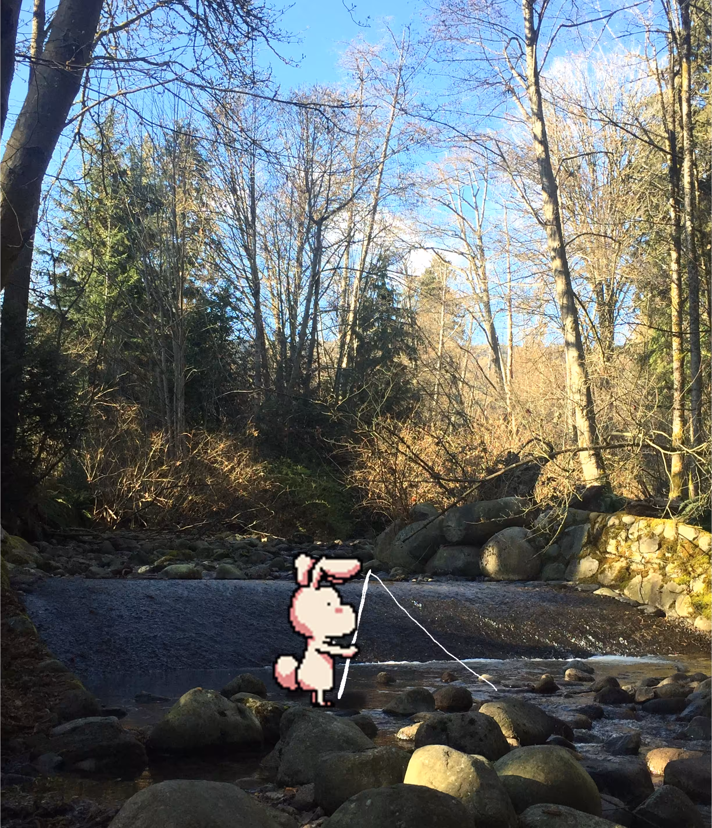 Fishing rabbit