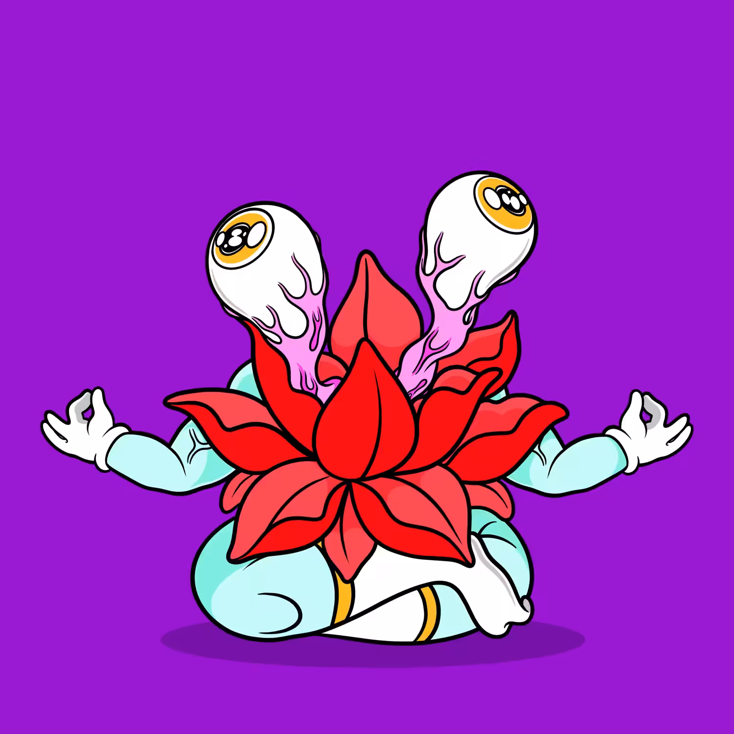 flower in meditation